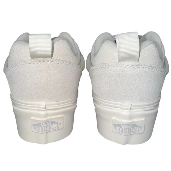 Vans  Knu Skool Womens Size 8.5 Skater Shoe Sneakers White Suede Ultracush New - Picture 6 of 8